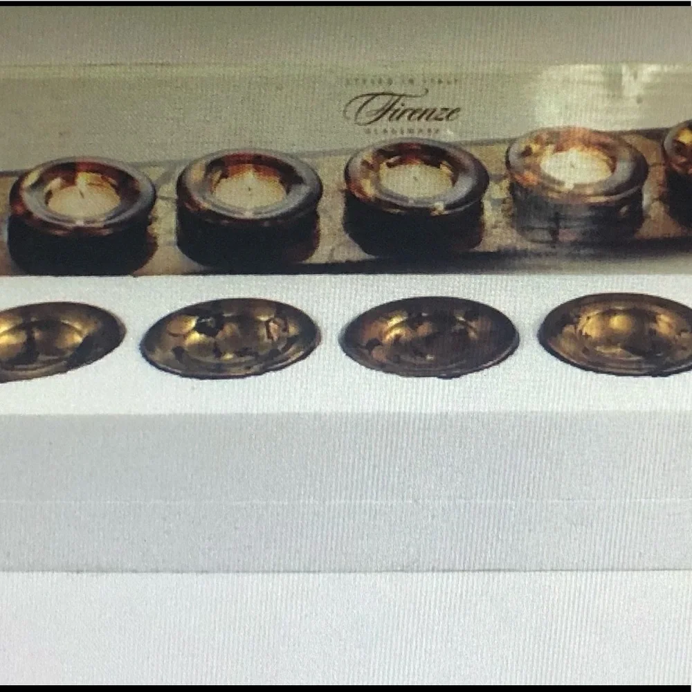 Hand-paint Glass  Candle Holder 6pcs Votive Set